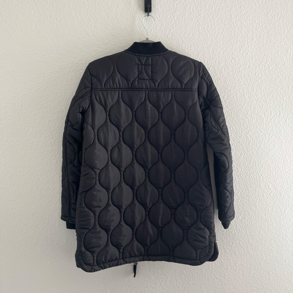 AVEC LES FILLES | Fall Heritage Quilted Bomber Jacket Coat in Black | Size XS - Picture 10 of 13